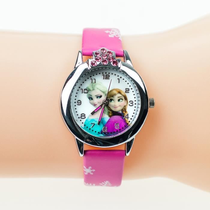 Montre Enfant Reine des neiges Rose Foncée
