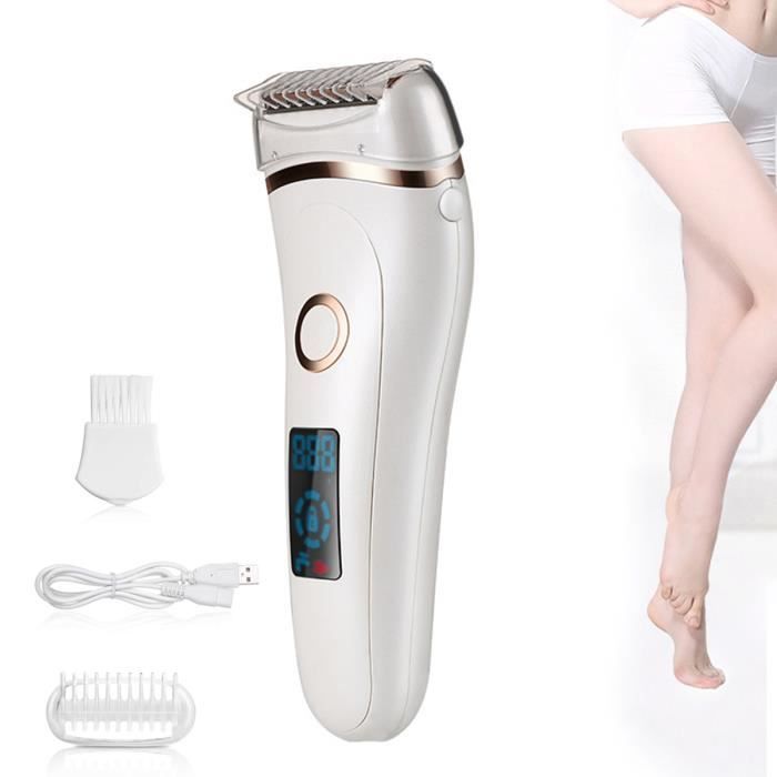 EPILATION SEMI-DEFINITIVE - LUMIERE PULSEE Rasoir électrique pour femmes humide et sec Rechargeable sans fil indolore dame - WHITE