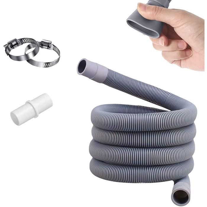 Tuyau de machine à laver,2.5 m Tuyau de vidange,Tuyau d'alimentation pour machine à laver et lave-vaisselle,Tuyau d'évacuation d'eau