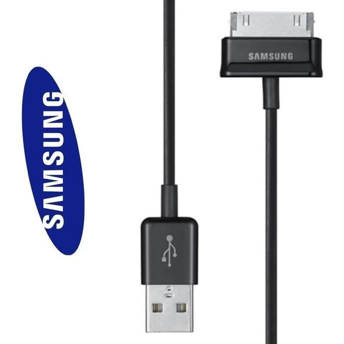 Cable USB Data de Charge pour Tablette Samsung GT-P5110 Galaxy Tab 2 10.1 - ECC1DP0UBE Noir