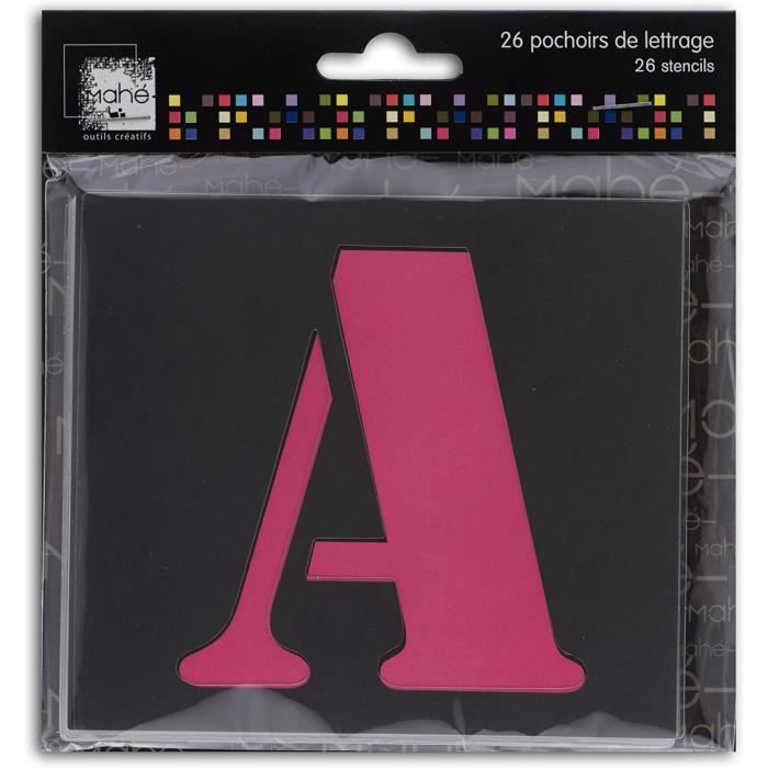 Dreager by Toga - 26 Pochoirs Lettre - Les 26 Lettres de L'Alphabet en Majuscule - Pochoirs Multiusages - Pour Tracer, Colorier, Pei