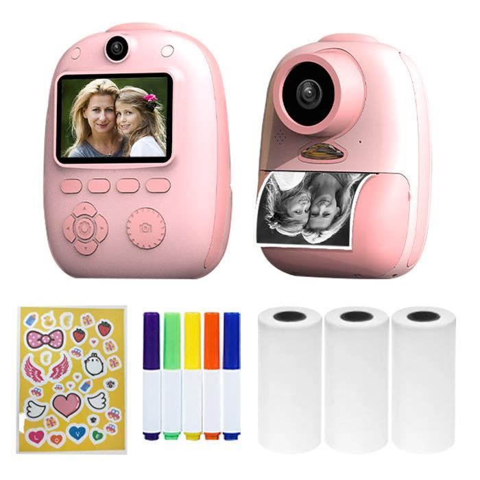 D10 Imprimante photo instantanée pour appareil photo 1080P HD Mini appareil photo numérique pour enfants avec lumière d'appoint G