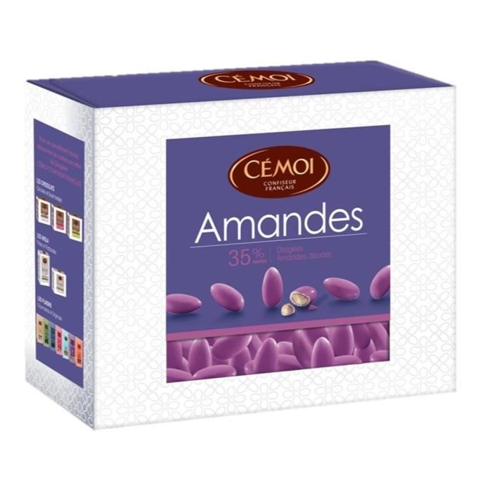 CEMOI Boîte Dragées Amandes violette 35 % - 375 g