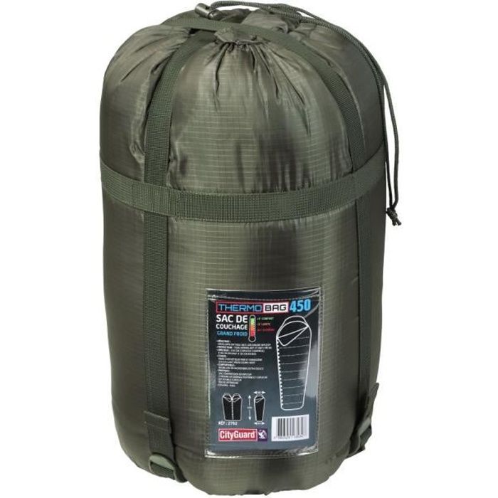 Sac de couchage Thermobag 450 Grand Froid kaki - CityGuard