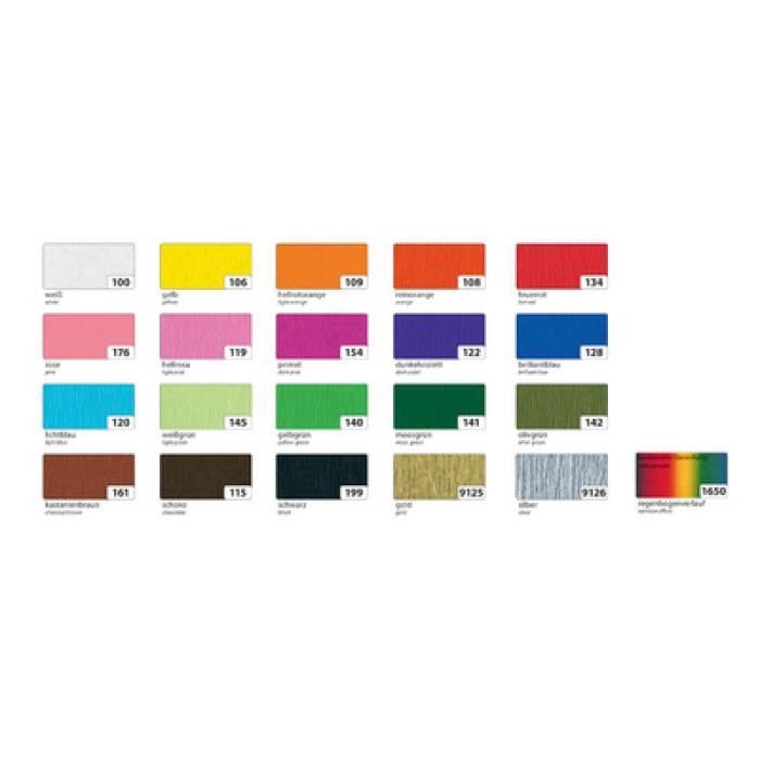 folia Papier crépon, (l)500 mm x (L)2,5 m, rouge feu 268897