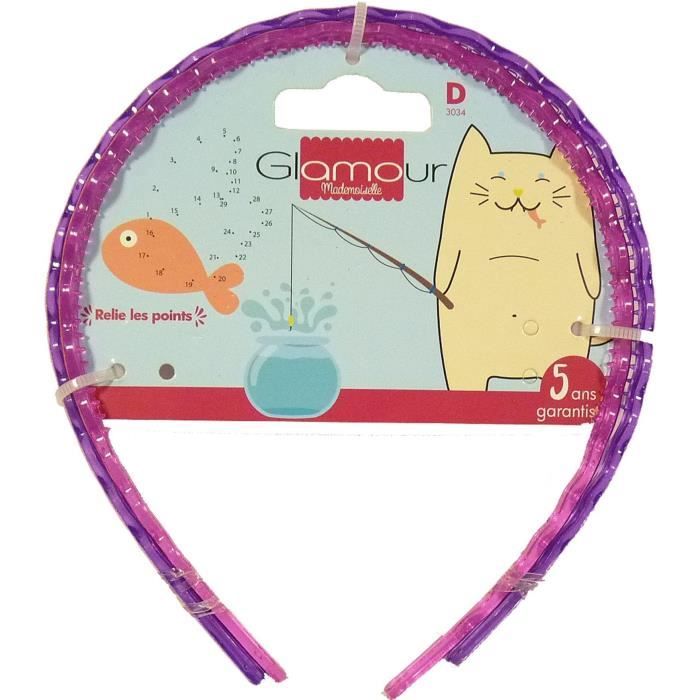 Glamour Mademoiselle serre-têtes cheveux ondulés lot x2