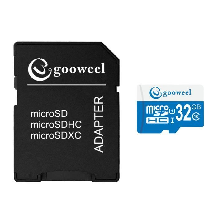 GOOWEEL Performance Carte Mémoire TF Carte 32Go Micro SDHC Pour smartphone