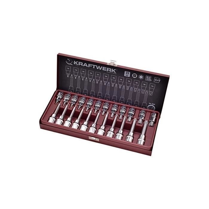 Jeu de 23 douilles-embouts TX Kraftwerk 2025