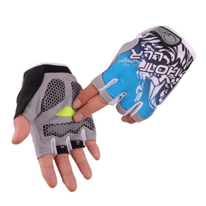 Soie Glacée Gants Cyclisme Gants de vélo Demi-Doigts Anti-Choc Respirant Eté - Gants pour Hommes et Femmes