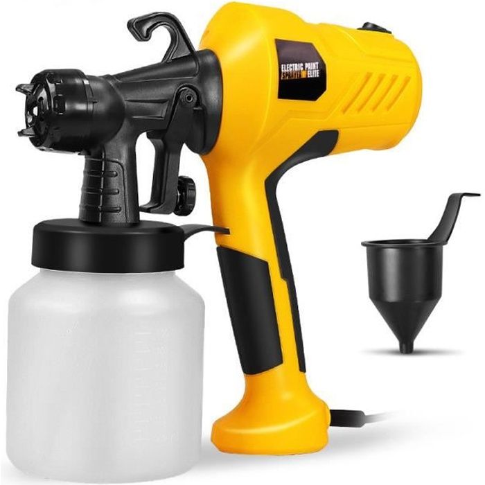 Pulvérisateur de peinture 800 ml / min, pistolet électrique avec trois modèles de pulvérisation, quatre tailles de buse