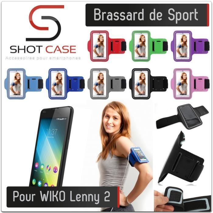 Brassard Sport WIKO Lenny 2 (NOIR) Etui Housse Protection Couleurs