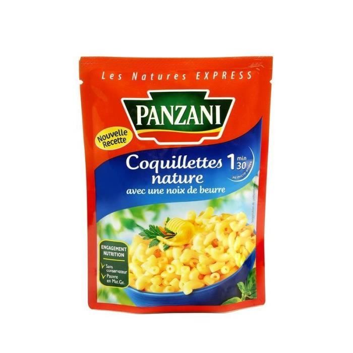 PANZANI - Coquillettes Nature Avec Noix De Beurre Express 200G - Lot De 4