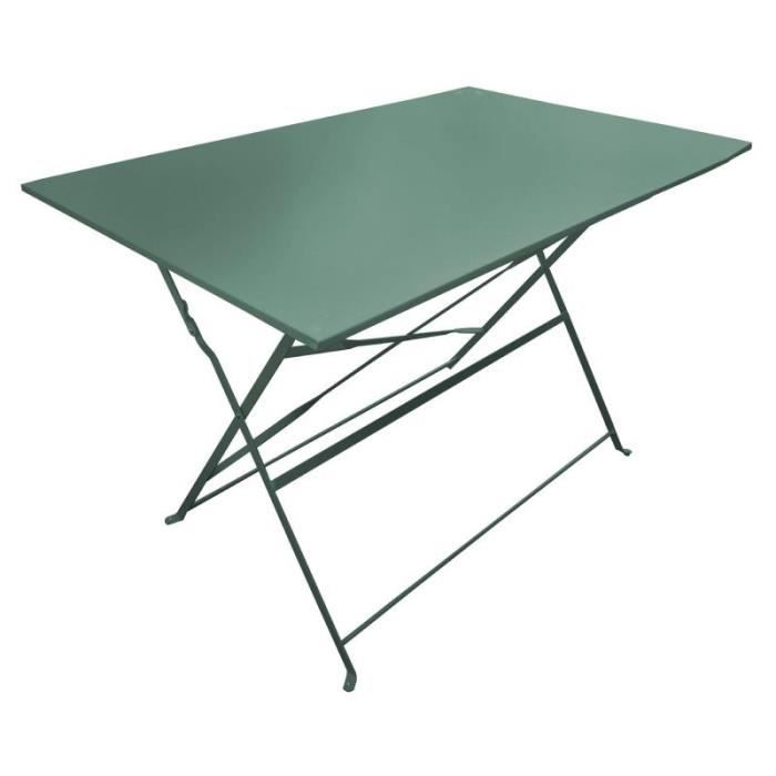 Table De Jardin Pliante -palerme- 110cm Kaki - Paris Prix Vert