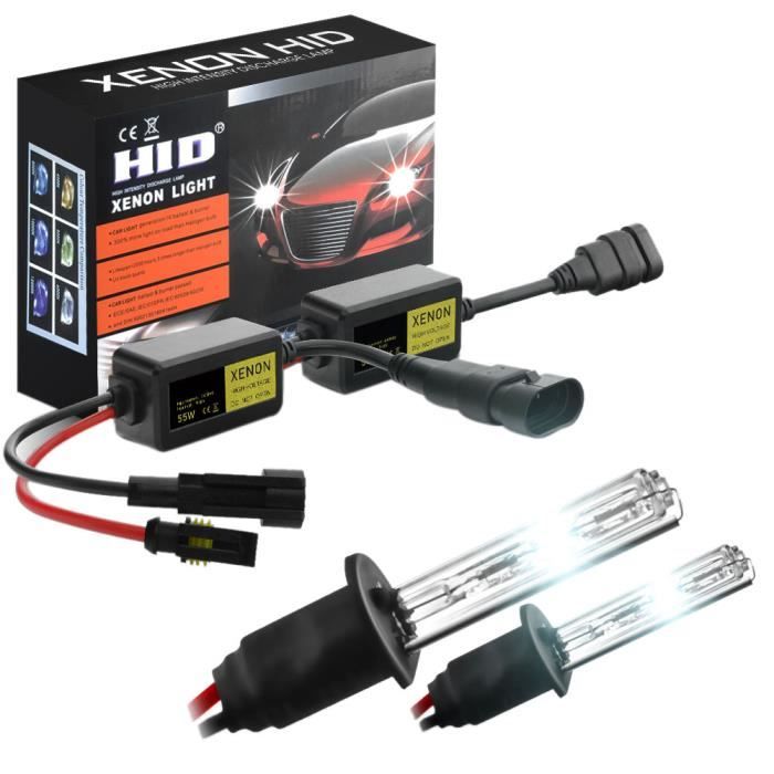 2Pcs XéNon Caché Phare Caché Lampe Antibrouillard Ampoules de Voiture Tout en un Mini Taille Super Mini XéNon Lumière Ensemble 3000