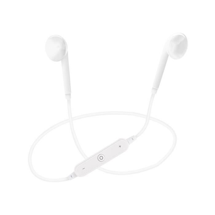 White -Écouteurs intra auriculaires sans fil Bluetooth TWS,oreillettes de sport stéréo avec Microphone,charge