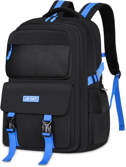 Amythe Sac à Dos Garçon Adolescent 28L - Cartable École Grande Capacité 15.6 Pouces Ordinateur - Imperméable Noir Pratique Et Stylé