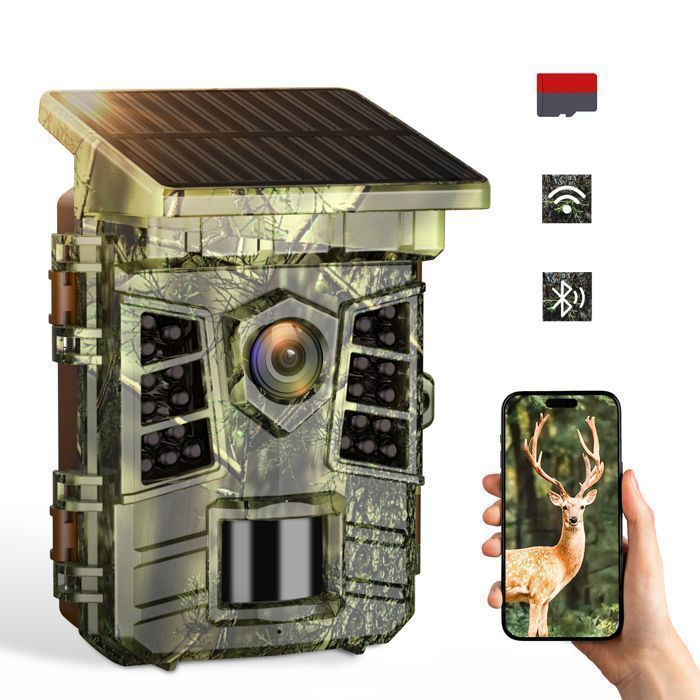 Caméra De Chasse 1080P – Vision Nocturne 20m – IP66 – Angle 90° – Carte 32Go Incluse