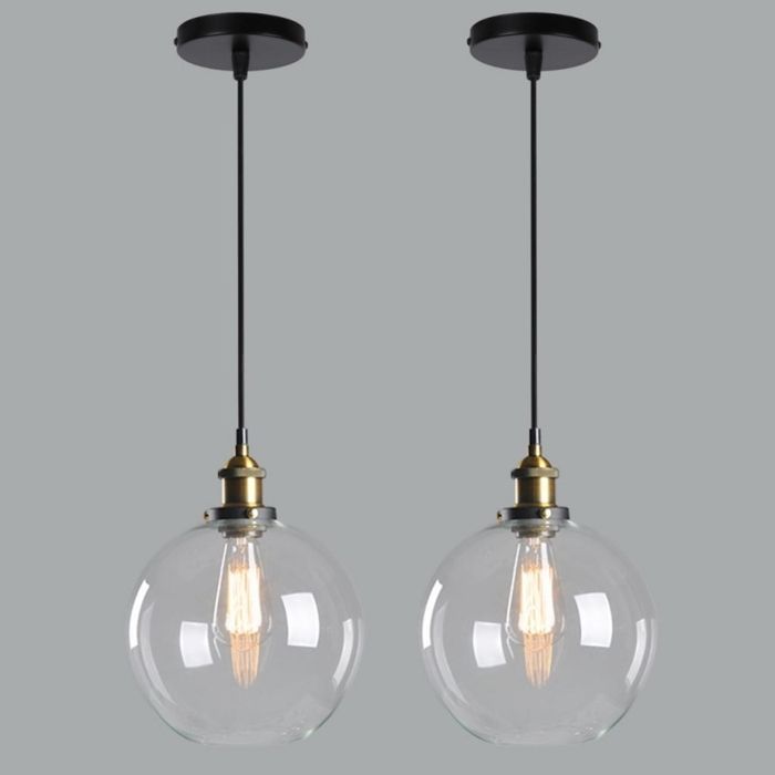 Lampes Suspendues Vintage, Éclairage Industriel De Lustre En Verre
