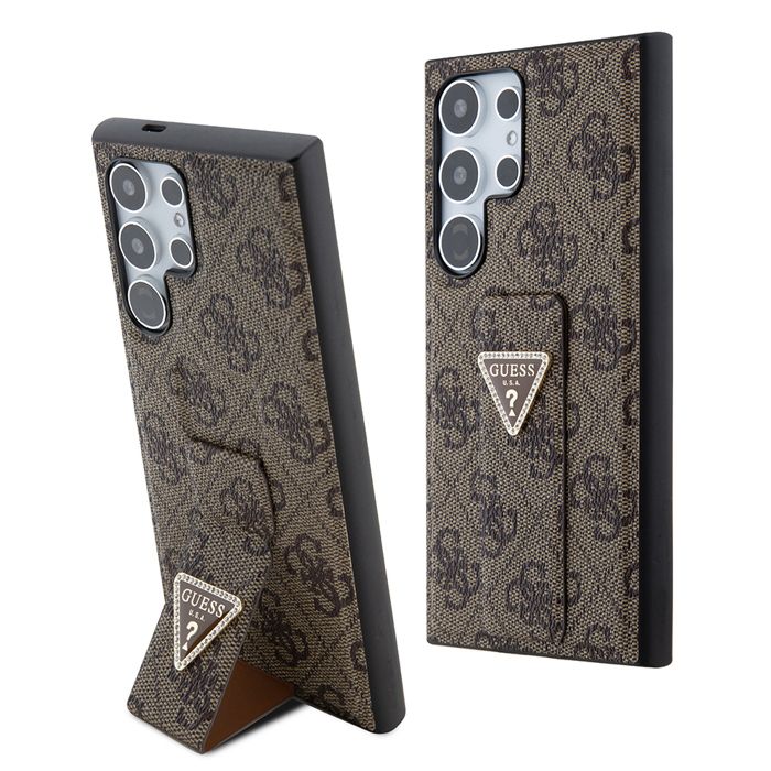 Coque pour téléphone Guess Grip Stand 4G Cuir écologique Sangle confortable - vue 4
