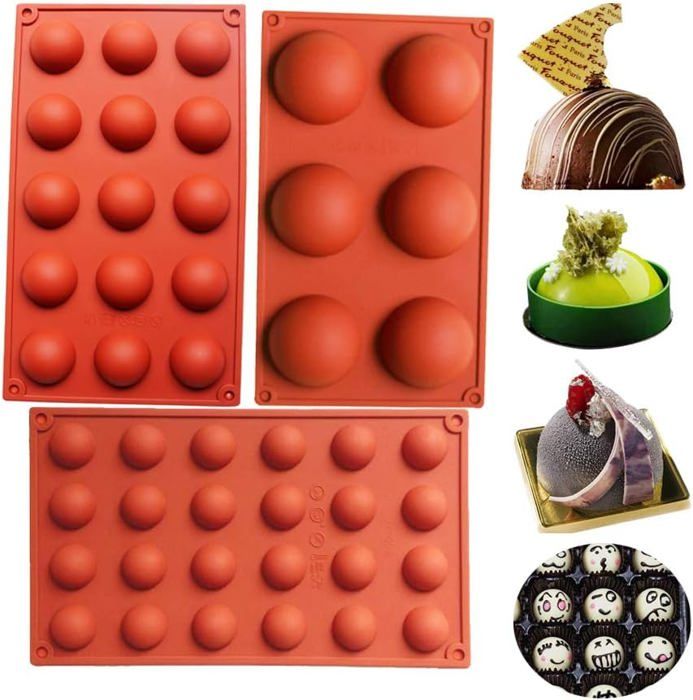 Moules à Chocolat En Silicone - Lot De 2, Format Rectangulaire 19x17 Cm - Pour DIY Chocolats, Bonbons, Desserts