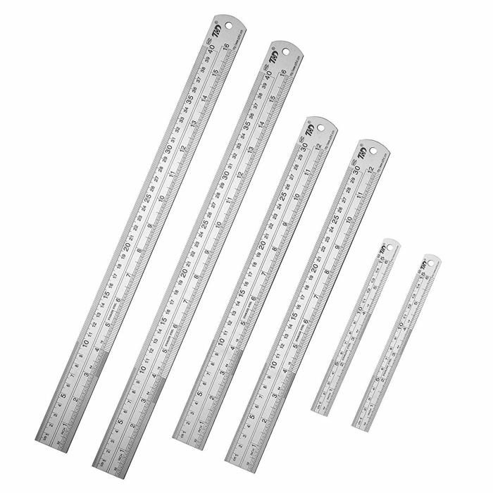 Kit Outil Luthier Guitare - 4 Pièces En Acier Inoxydable (règle, Jauge, Poutres…) Pour Entretien Et Réglage