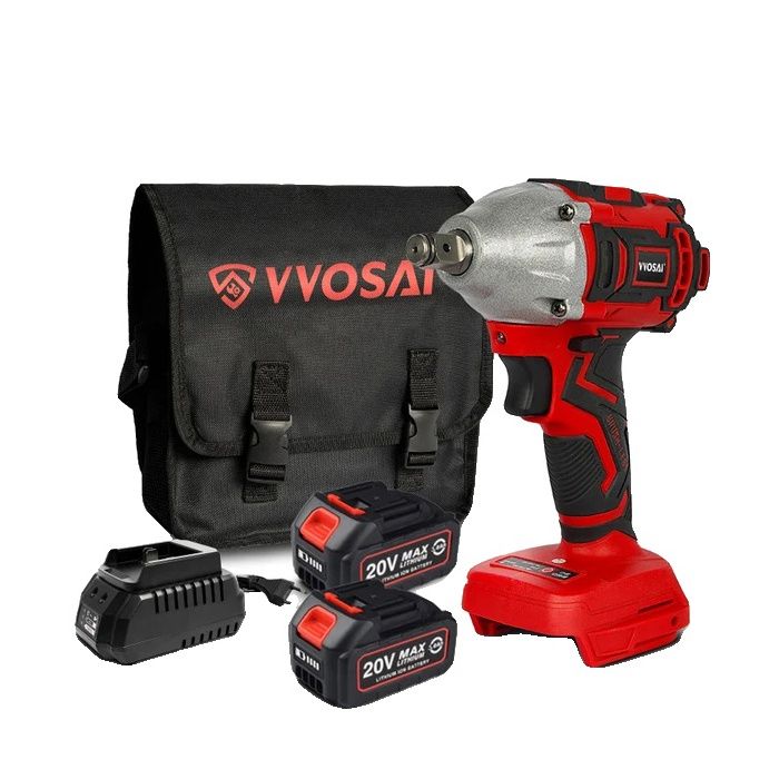 Clé à Chocs Sans Fil VTEK 1/2" 295 Ft-lb Sans Balais - Kit Complet Avec Accessoires