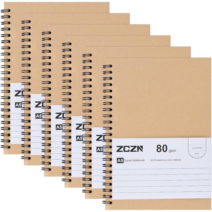 A5 hardcover notitieboek met opbergvakken | 80 vellen