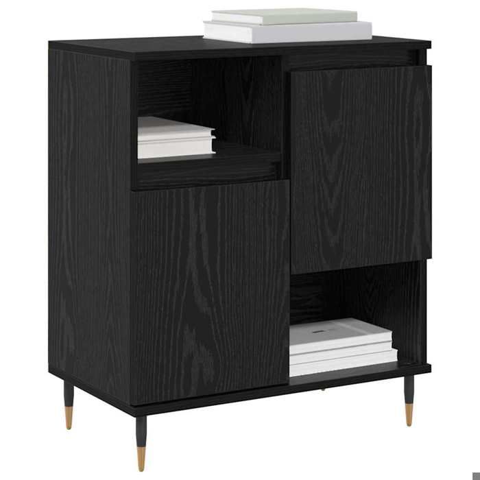 MGH - TOP Buffet de rangement - Cabinet/Commode Bois - 2 pcs - Chêne noir 120x35x70 cm - Bois dingénierie LV898