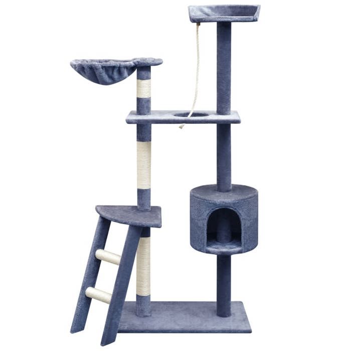 Arbre à chat - vidaXL - 150 cm - Bleu foncé - Griffoirs sisal - Hamac