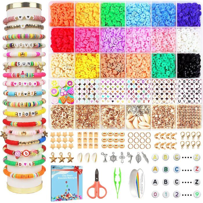 Kit DIY Bracelet d'Amitié pour Filles 6-12 Ans – Bricolage Créatif, Tissage de Bracelets, Cadeau Anniversaire Noël - Jeux - Jouets