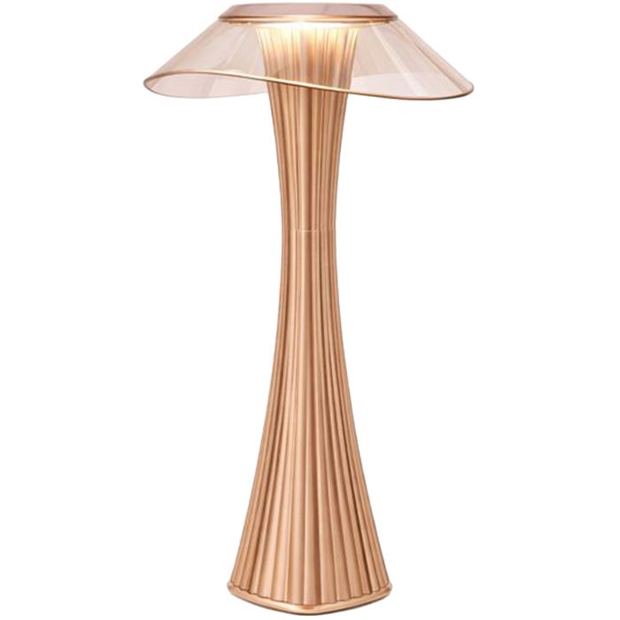 Lampe de Table Rechargeable USB Tactile LED – Variable 3 Tons de Lumière – Design Moderne et Minimaliste – Lazyr Rose Or