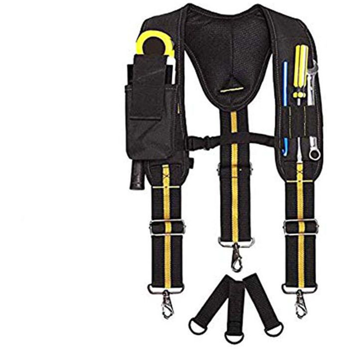 Ceinture à outils avec bretelles réglables - PZCC - Multifonctionnelle - Tissu Oxford 1680D - Sangle PP - Poids 043 kg