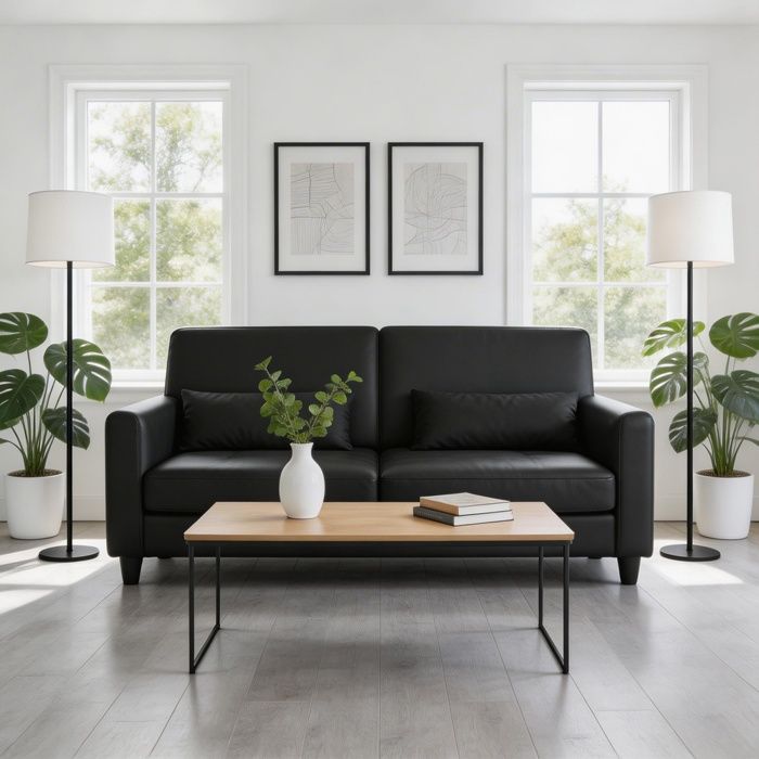 Canapé-lit convertible 2 places - N621P256198S - PU hydrofuge - Dossier 3 positions - Couchage 156×100 cm