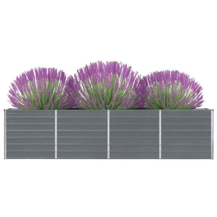 VENTE-FLASH Jardinière 320x40x77 cm - Acier galvanisé Gris(1280147048)VIDAXL