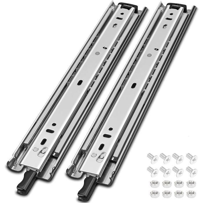 Glissiere pour Tiroir Avec Serrure 1 Paires pcs) 1000 mm Coulisse Tiroir Robustes Capacité de Poids 113 Kg 40 inch 1000mm
