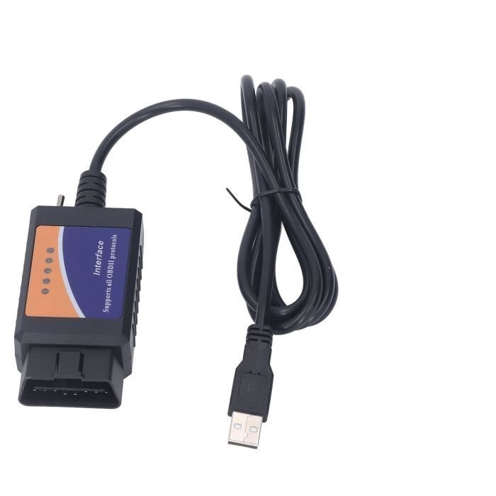 Scanner Diagnostic ELM327 USB Yalgdlen - Compatible OBDII Pour Voitures Après 1996 - Lecture Codes Défaut