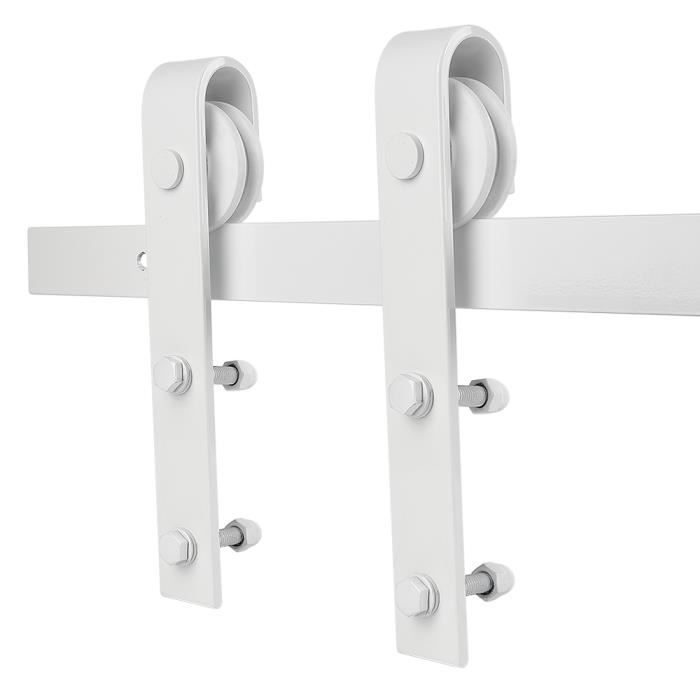 Ruii Quincailleri Kit De Rail Pour Porte Coulissante 6 6ft 200cm Ensemble Industriel Pour Une Porte Suspendue Cdiscount Bricolage
