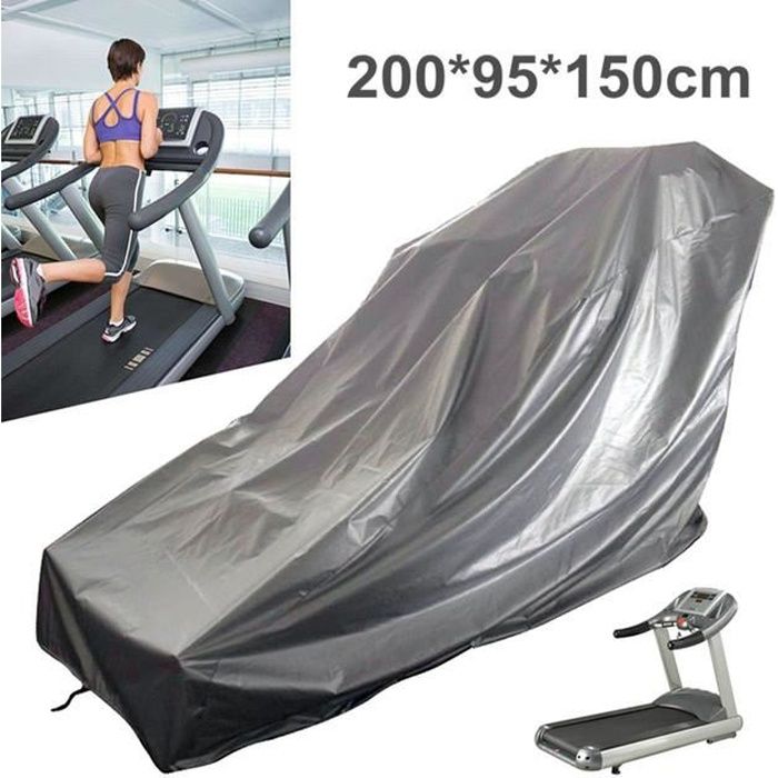 Housse de Protection - Tapis de Course - Tissu Oxford Pliable - R&eacute;sistant - Gris 