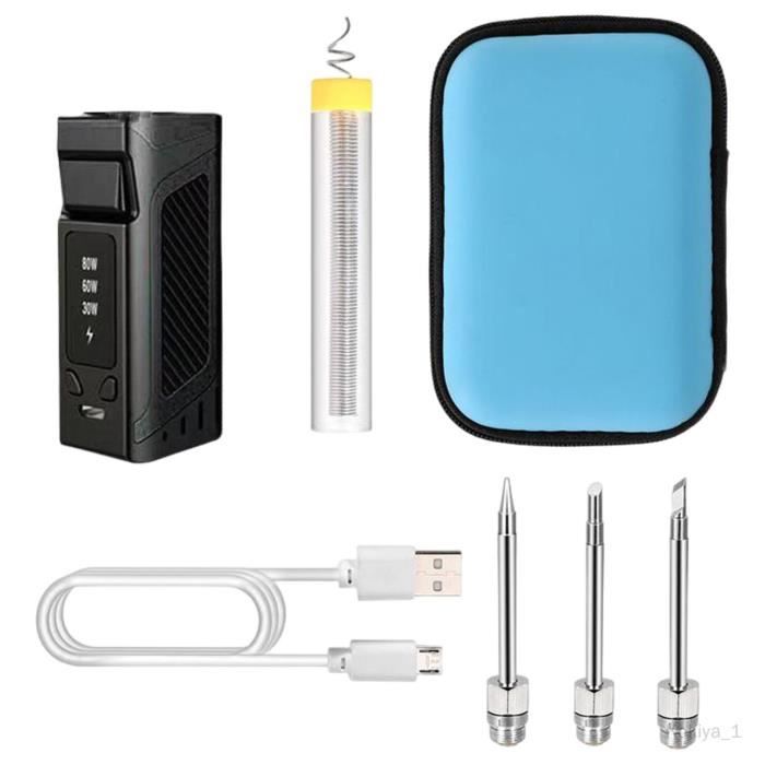 Kit Fer à Souder 80W 110V – Écran LCD, Réglage Température Précis, Poignée Anti-brûlure, Idéal Bricolage électronique