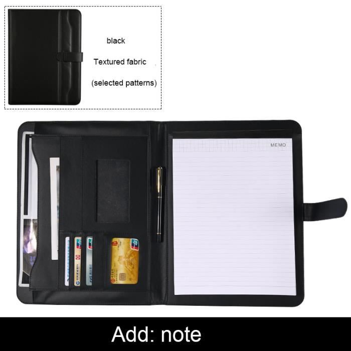 Porte-documents verrouillable en cuir PU pour homme avec mot de passe, porte -documents, dossier de conférence, sac de rangement pour documents Noir Format A4 Porte-documents verrouillable en cuir PU pour homme avec mot de passe, porte -documents, dossier de conférence, sac de rangement pour documents Noir Format A4