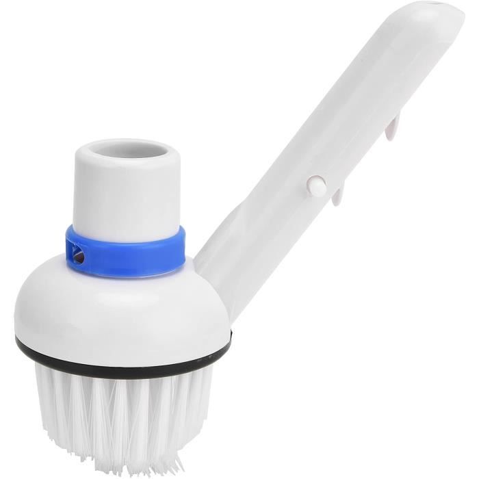 Brosse De Nettoyage Pour Coins De Piscine - Compatible Perches Télescopiques 3-3.3 Cm - Poils Rigides Et Doux - Nettoyage Spa Et étangs