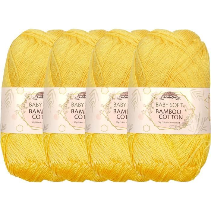 Lot De 4 Écheveaux De Fil Chenille - 100g / 150m Chacun - 100% Polyester - Poids Peigné - Pour Tricot Et Crochet