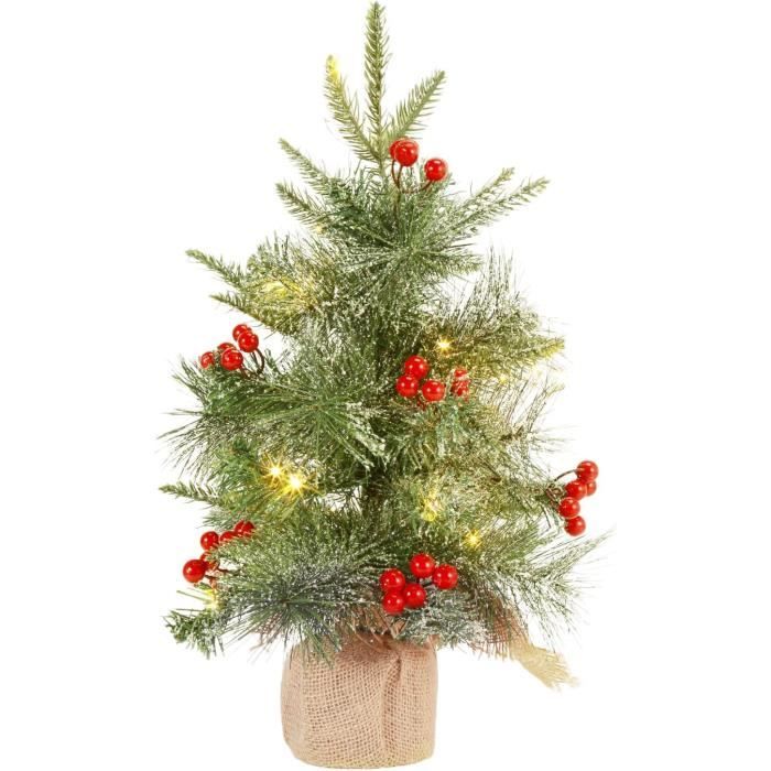 20 Branches Sapin Artificiel Avec Baies Rouges - Déco Noël, Mariage Hiver, DIY - 4 Styles