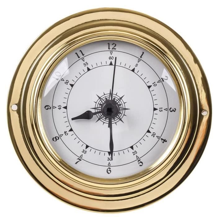 Horloge De Marée Qtrednrry En Cuivre - Instrument Météo Marine 115mm