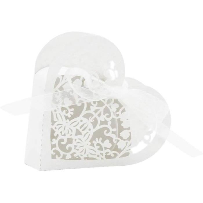 Boîte Cadeau / Bonbonnière Blanche Effet Cuir - Différentes Mesures, Fabrication Italienne