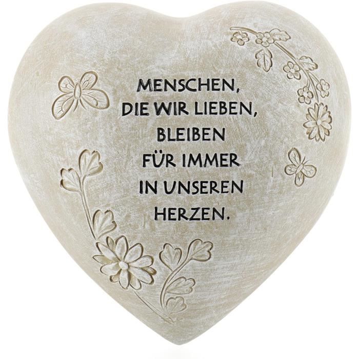 Décoration Funéraire En Forme De Cu0153ur Avec Inscription En Allemand « Du