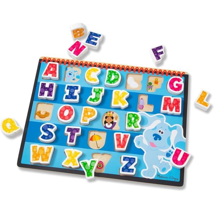 Puzzle Larsen Alphabet – 26 Lettres Majuscules, Pièces Autocorrectrices, Cadre Norvégien, Dès 3 Ans