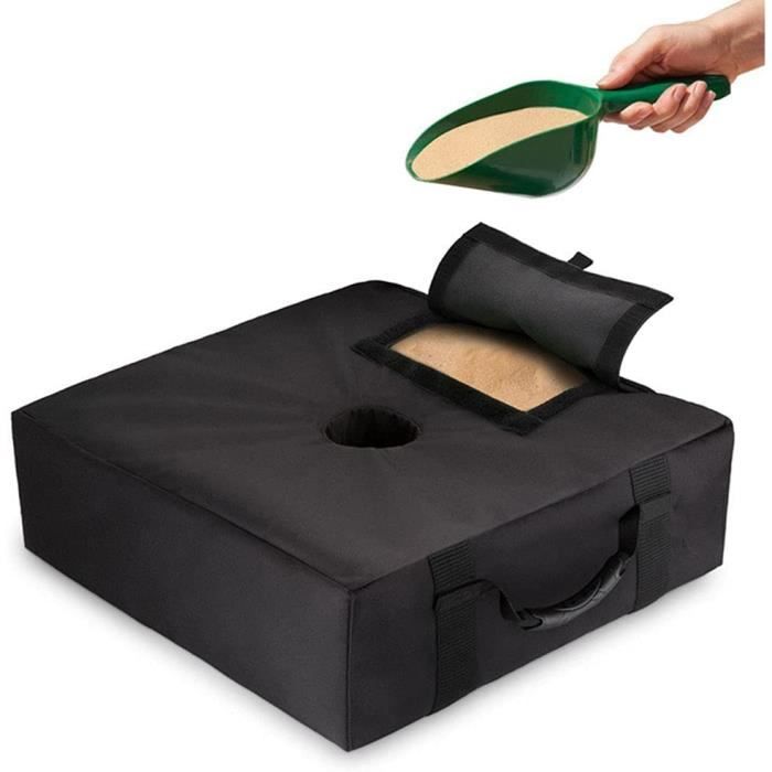Base De Parasol En Sac De Sable 80 Lbs - Diamètre Ajustable - Anti-Vent Pour Jardin