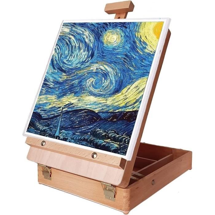 Chevalet Bois Enfant 3 En 1 - Tableau Craie & Blanc + Papier - Avec Accessoires