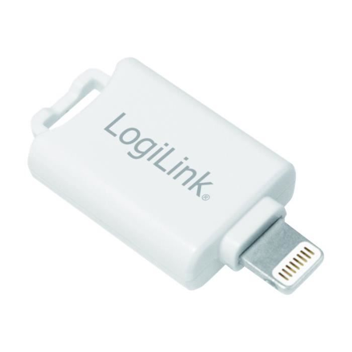 Adaptateur de carte LogiLink Lightning to microSD iCard Reader (microSD, microSDHC, microSDXC) - Lightning